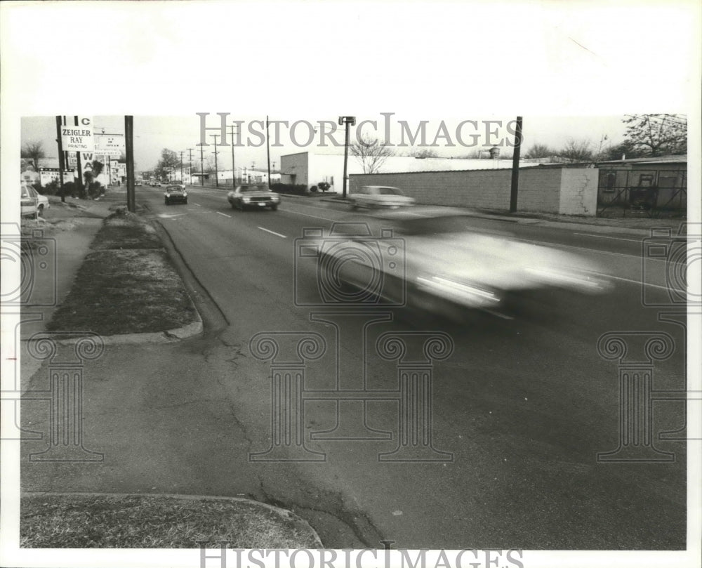 1981 Press Photo Site in Birmingham, Alabama, where Hanks was killed. - Historic Images