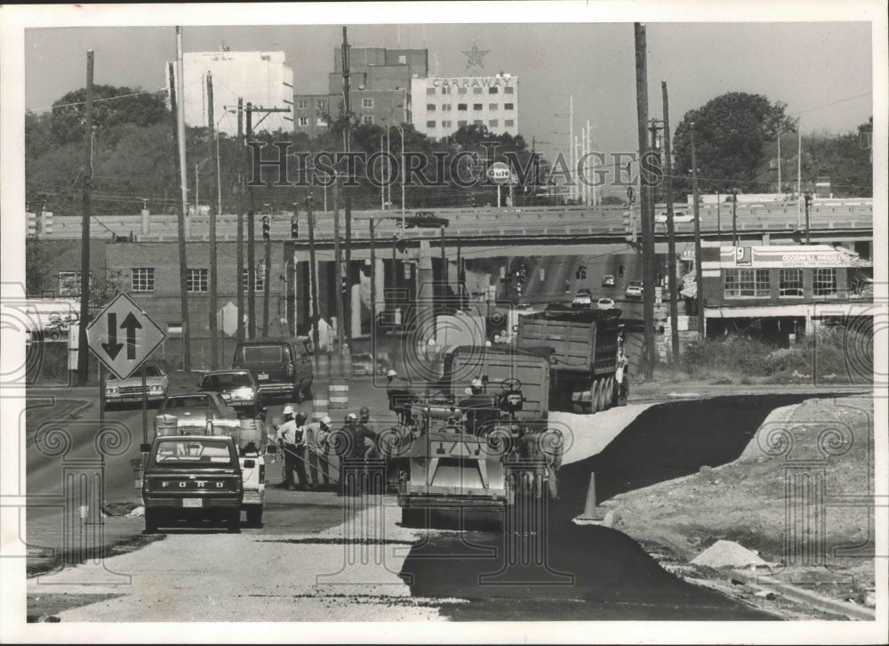 1985 Press Photo Construction on 26th Street North, Birmingham, Alabama - Historic Images
