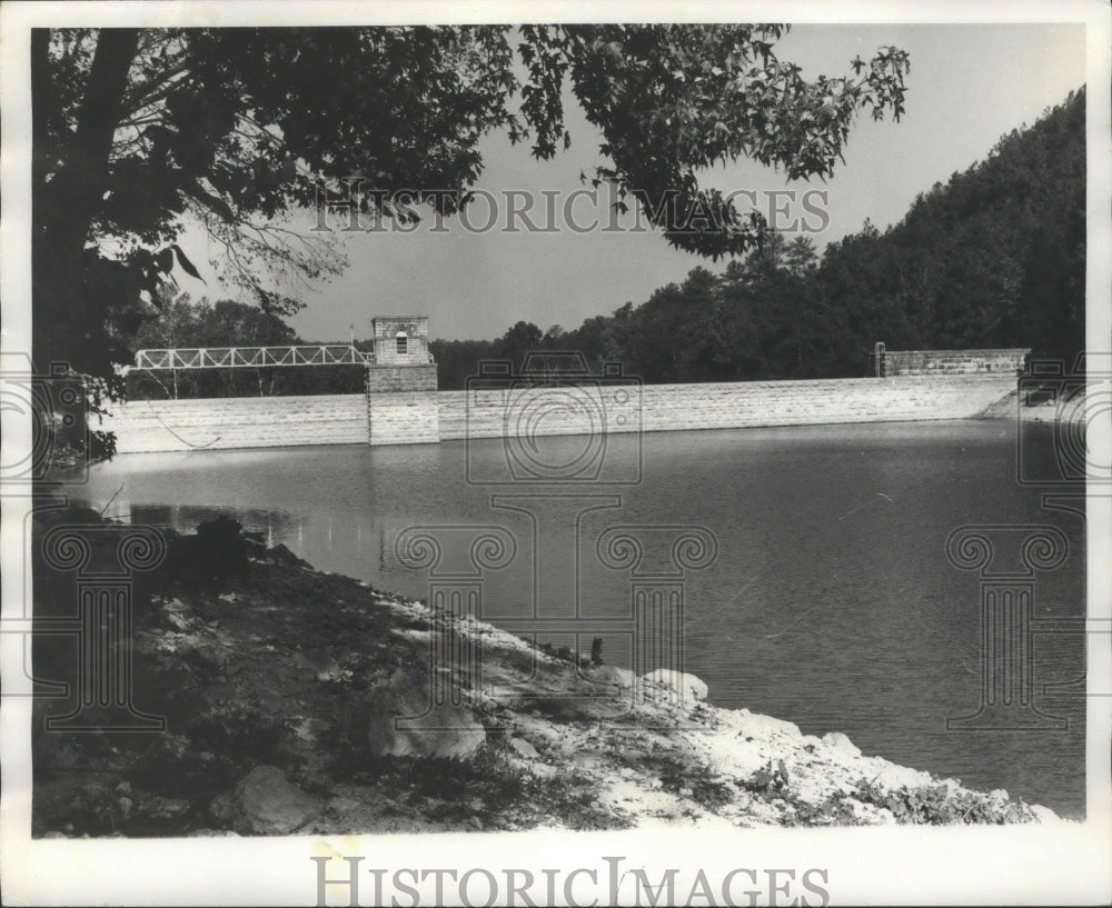 1978 Press Photo Alabama-Birmingham's Water Works dam as seen from Lake Purdy-Historic Images