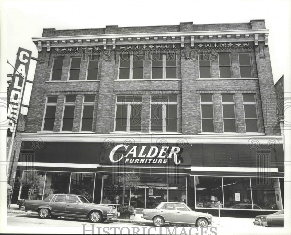 1981 Press Photo Alabama-Birmingham&#39;s Calder furniture store exterior. - Historic Images