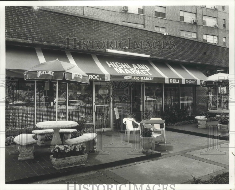 1988 Press Photo Alabama-Exterior of Highland Market Store in Birmingham. - Historic Images