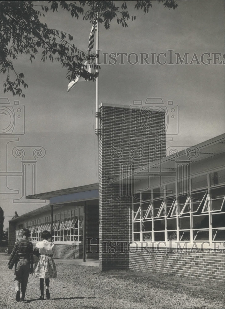 1956 Press Photo Anna Stuart Dupuy School, Birmingham, Alabama - abna06501 - Historic Images