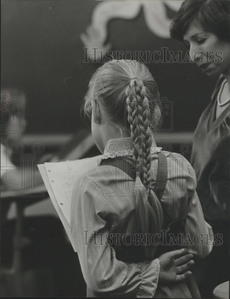 1980 Press Photo Kimberly Foster, Gibson Elementary School, Birmingham, Alabama - Historic Images
