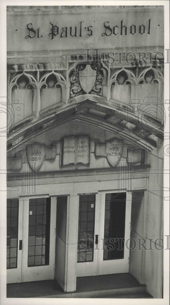 1989 Press Photo Alabama-Birmingham&#39;s St Paul&#39;s School for City. Exterior. - Historic Images