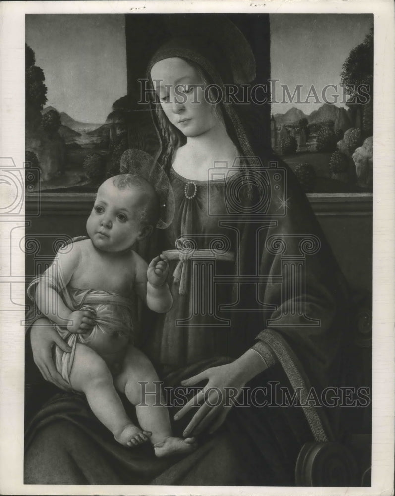 1952, Alabama-Birmingham Museum of Art, Madonna and Child painting. - Historic Images