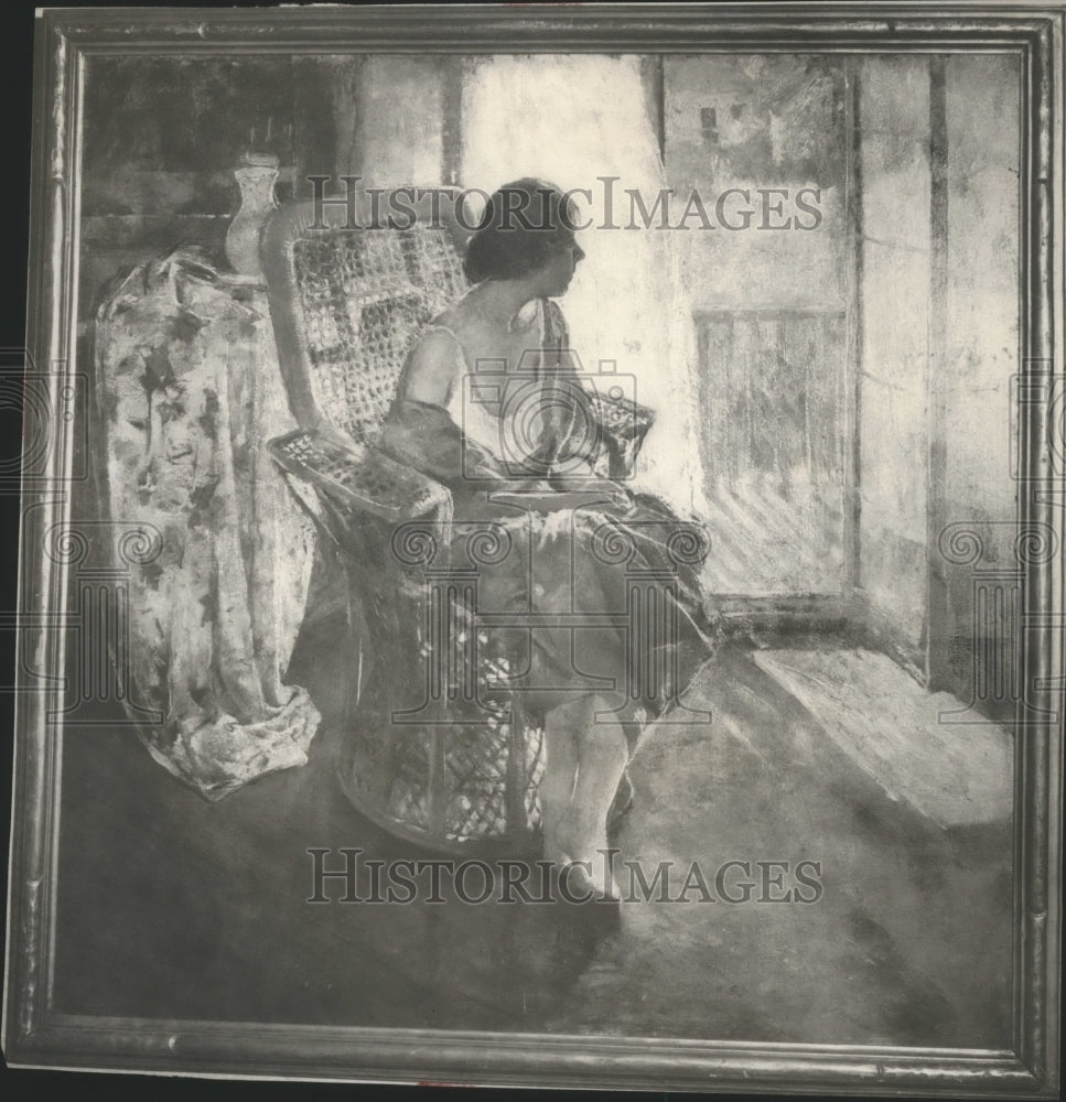 1960 Press Photo Alabama-Birmingham Museum of Art painting "The Open Window." - Historic Images