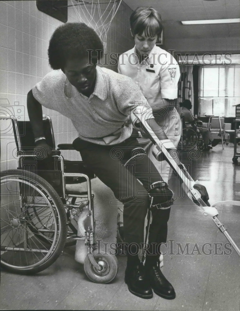 1972 Alabama-Birmingham-It takes strength to get up from wheelchair.-Historic Images