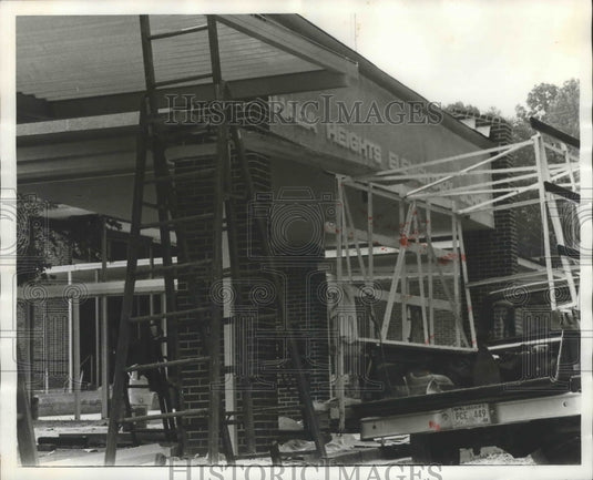1978, Alabama-Cahaba Heights school construction nearly completed. - Historic Images