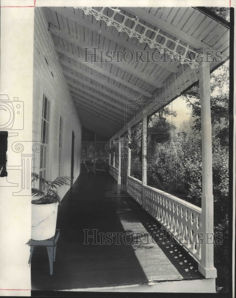 1975, Long Porch on Jack Clay House, Alabama, Reminder of Old Days - Historic Images