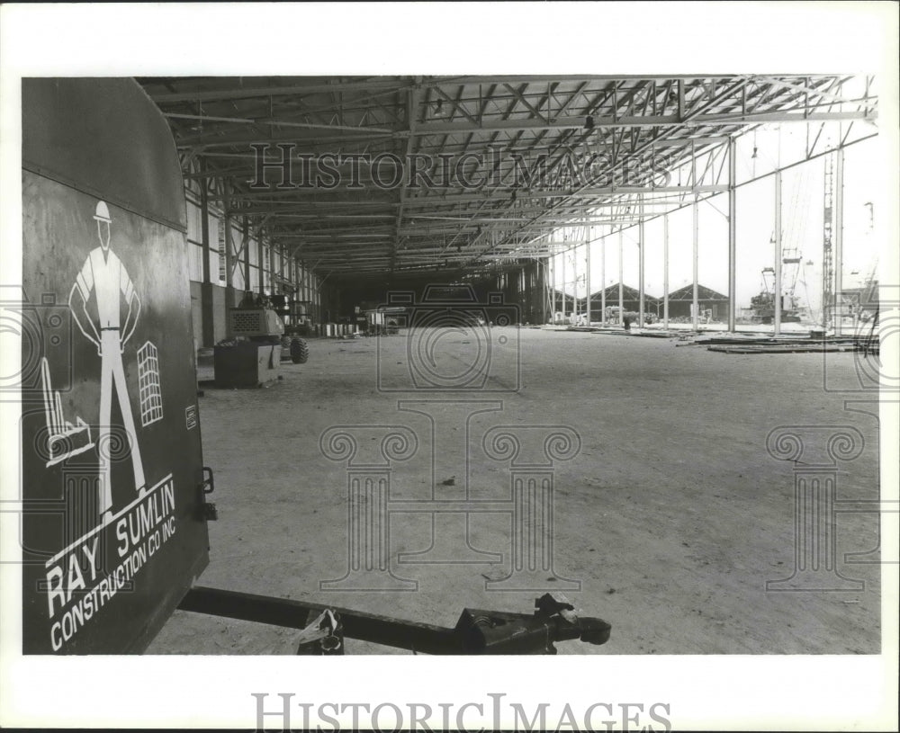 1991 Press Photo Alabama-Construction at Alabama State Docks. - abna07171 - Historic Images