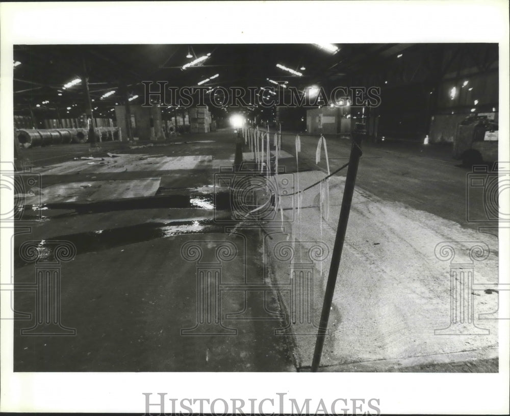 1990 Press Photo Alabama State Docks at night. - abna07177 - Historic Images