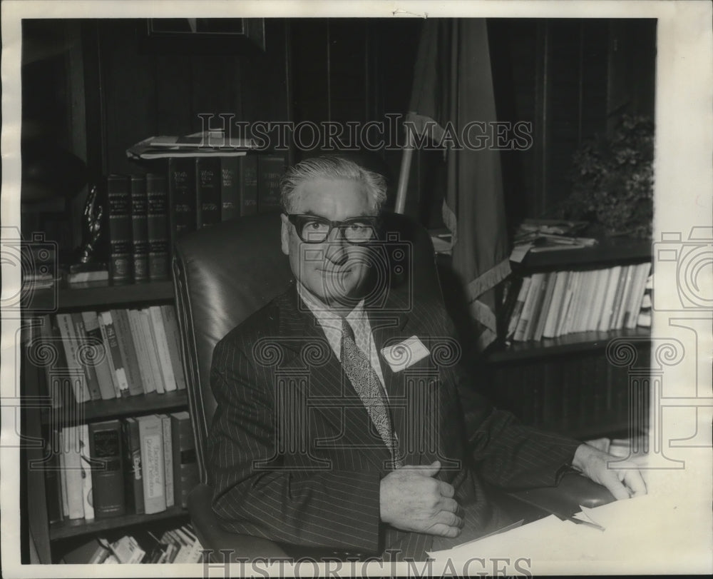 1974, Troy State University President, Ralph Adams, Alabama - Historic Images