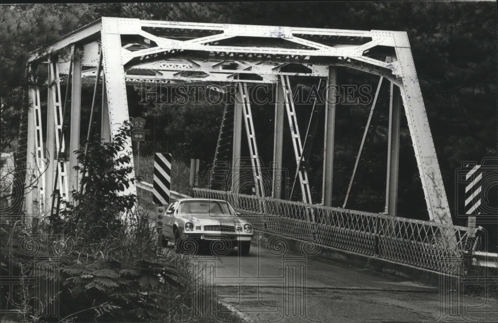 1979 Press Photo Old Steel Bridge Spans Genery Gap, Alabama - abna07273 - Historic Images