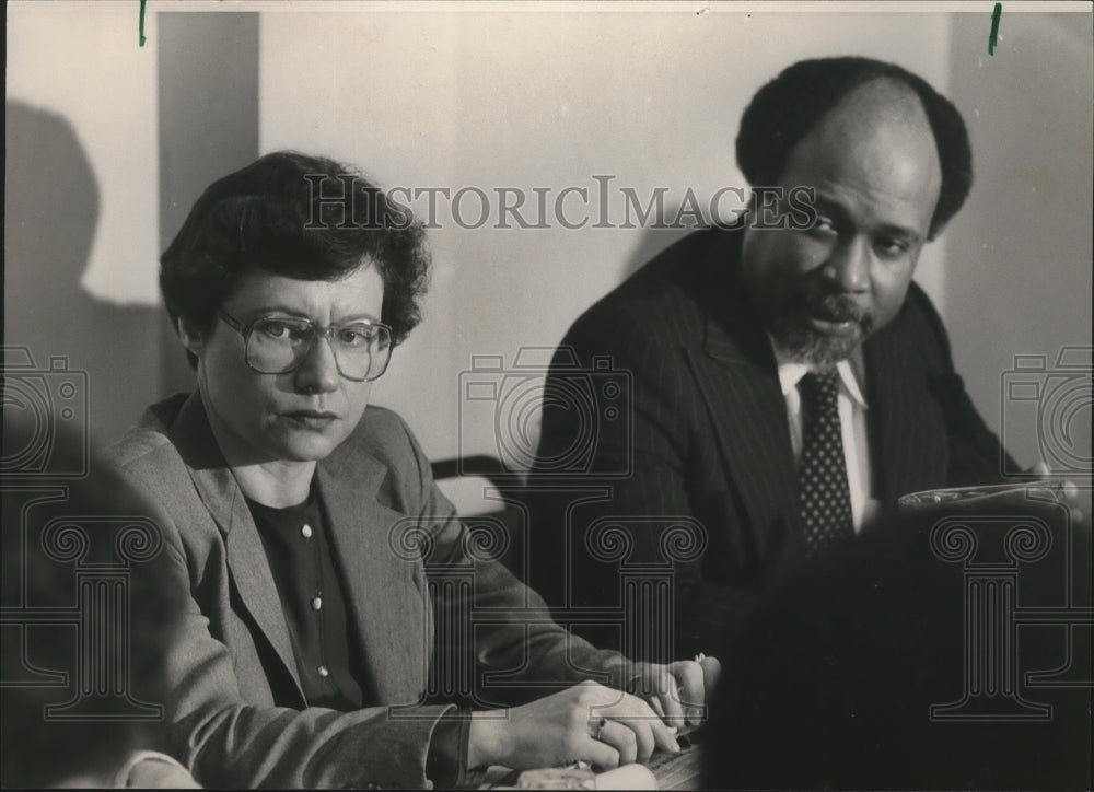 1984 Press Photo Abigail Turner, Bobby Doctor, Alabama Committee of Civil Rights - Historic Images