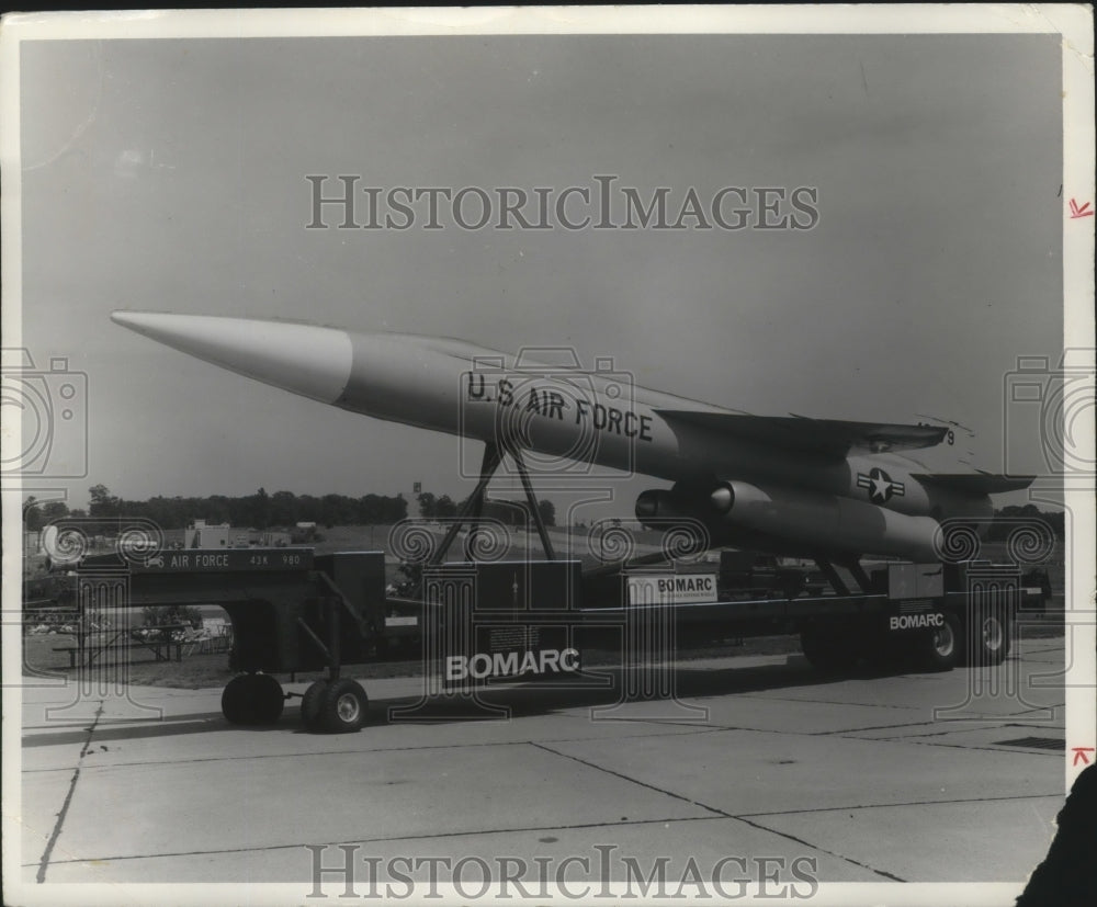 1968, Birmingham-Alabama State Fair displays U.S. Air Force missile. - Historic Images