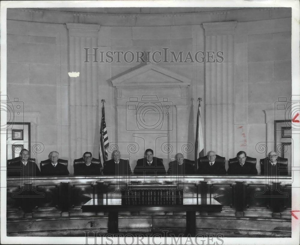 1971 Press Photo Alabama Supreme Court Justices in Montgomery. - abna07627 - Historic Images