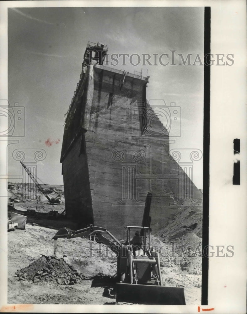 1978 Press Photo Alabama-Construction on part of Walter Bouldin Dam. - abna07747 - Historic Images