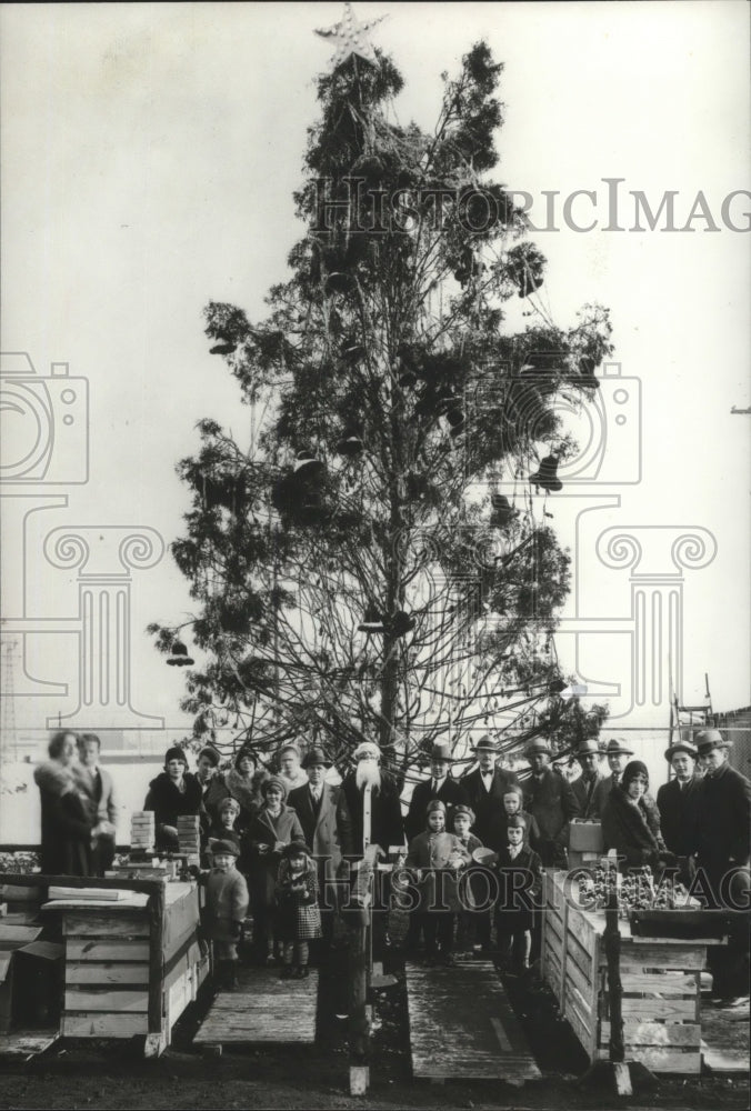 1930, Alabama-Bessemer&#39;s Pullman tree used for Christmas celebration. - Historic Images