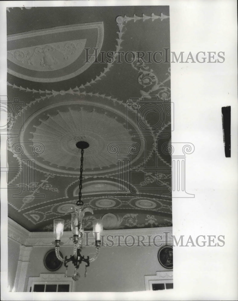 1978 Press Photo Beautiful Detail Work Inside Swann Home, Birmingham, Alabama - Historic Images