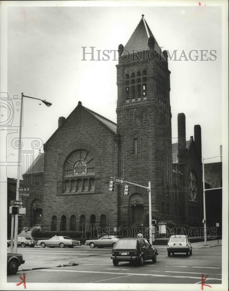 1982 Press Photo Alabama-Birmingham&#39;s First Methodist Church building exterior. - Historic Images