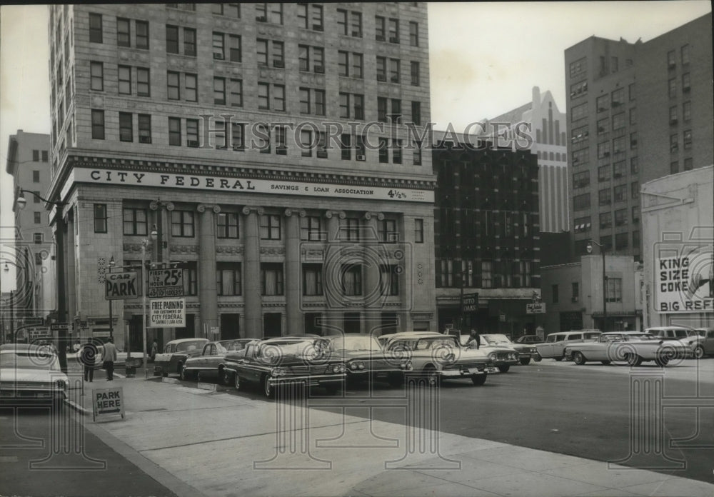 1963 City Federal Savings and Loan Parking Lot, Birmingham, Alabama-Historic Images