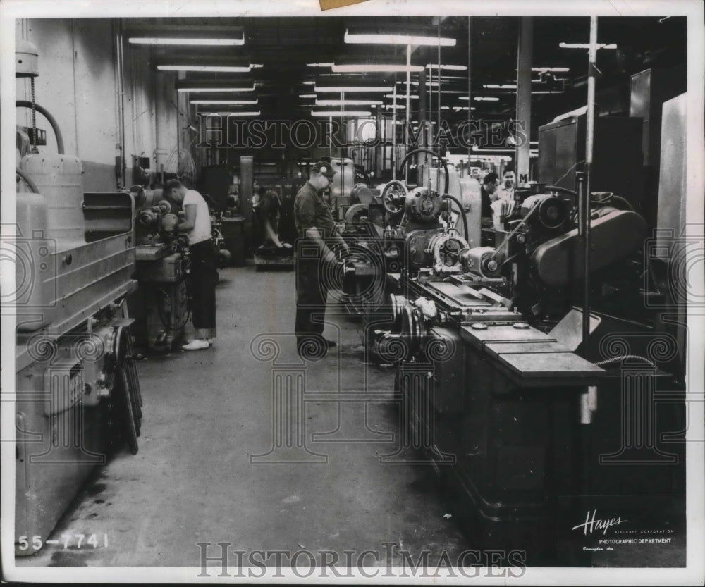 1956, Alabama-Workers at Birmingham&#39;s Hayes Aircraft&#39;s grinding room. - Historic Images