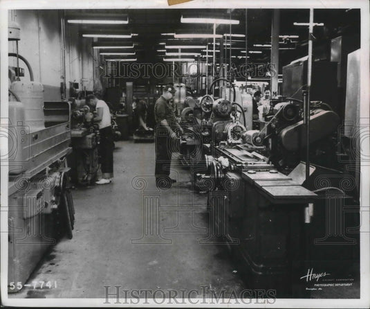 1956, Alabama-Workers at Birmingham's Hayes Aircraft's grinding room. - Historic Images