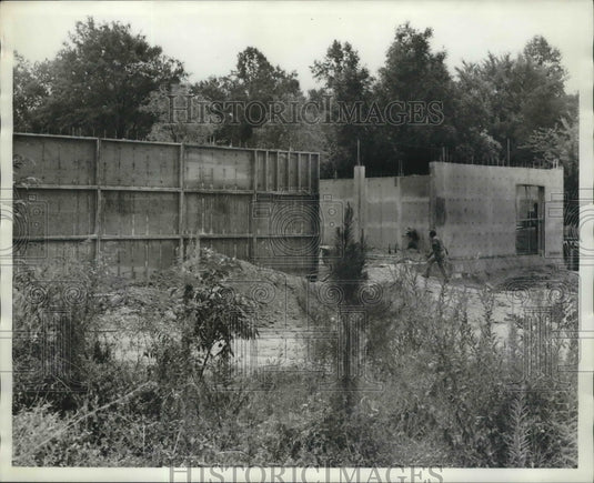 1962, Dining Hall Construction, St. Bernard's Abbey-College, Alabama - Historic Images