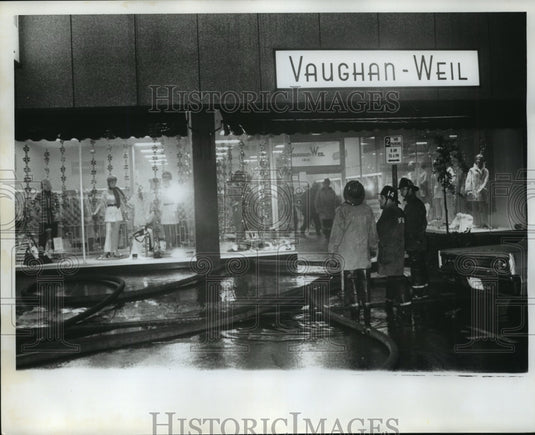 1970 Press Photo Alabama-Birmingham's Vaughan-Weil store has fire damage. - Historic Images