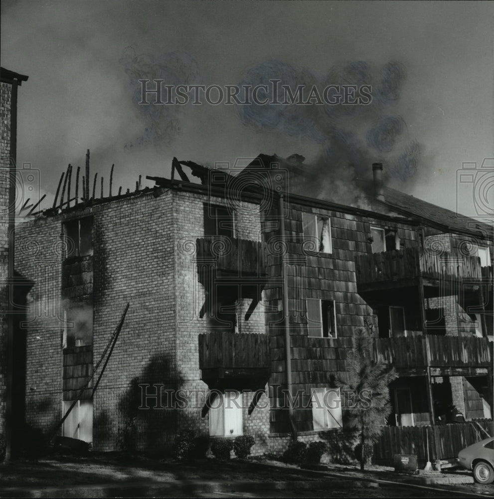 1978 Press Photo Panorama Terrace Apartments, Hoover, Alabama, Damaged by Fire - Historic Images