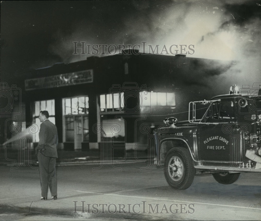 1964, Alabama-Fire takes heavy toll at Fairfield manufacturing plant. - Historic Images