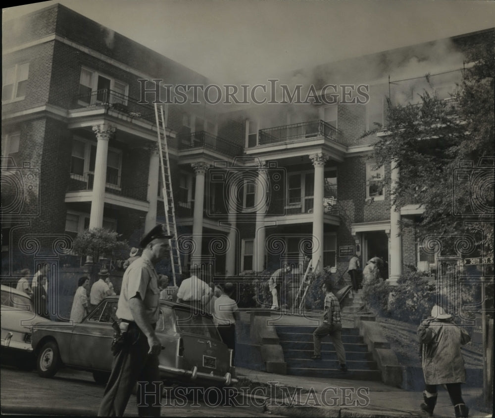 1961 Press Photo Alabama-Birmingham-Electrical fire causes damage to dwelling. - Historic Images