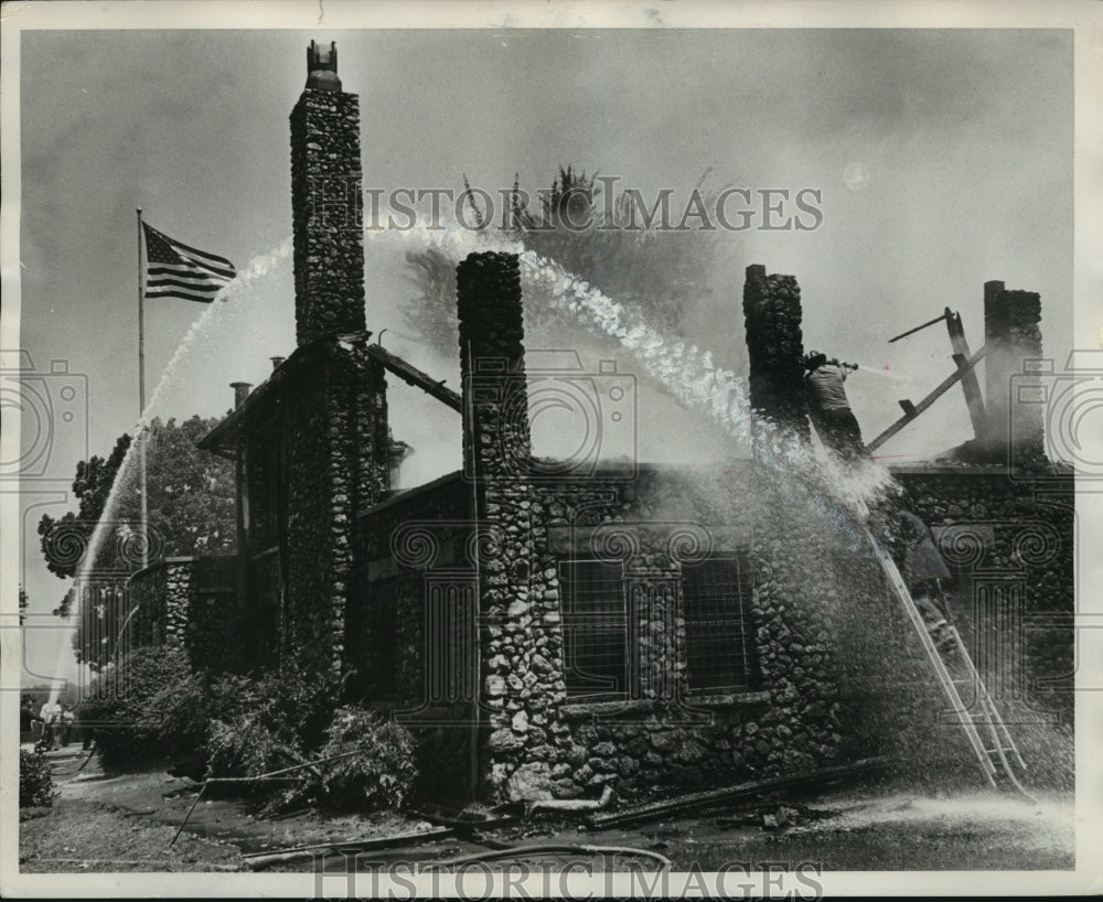 1972, Firemen Douse Comrades Instead of Fire, Birmingham, Alabama - Historic Images