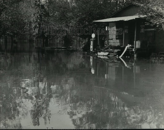 1976, Fishing Camp Store Flooded Near Tensaw, Alabama - abna08803 - Historic Images