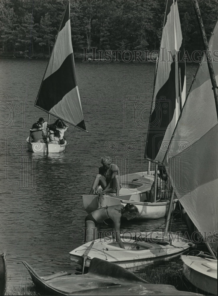 1983 Campers at Camp Cosby, Alpine, Alabama Enjoy Boating-Historic Images