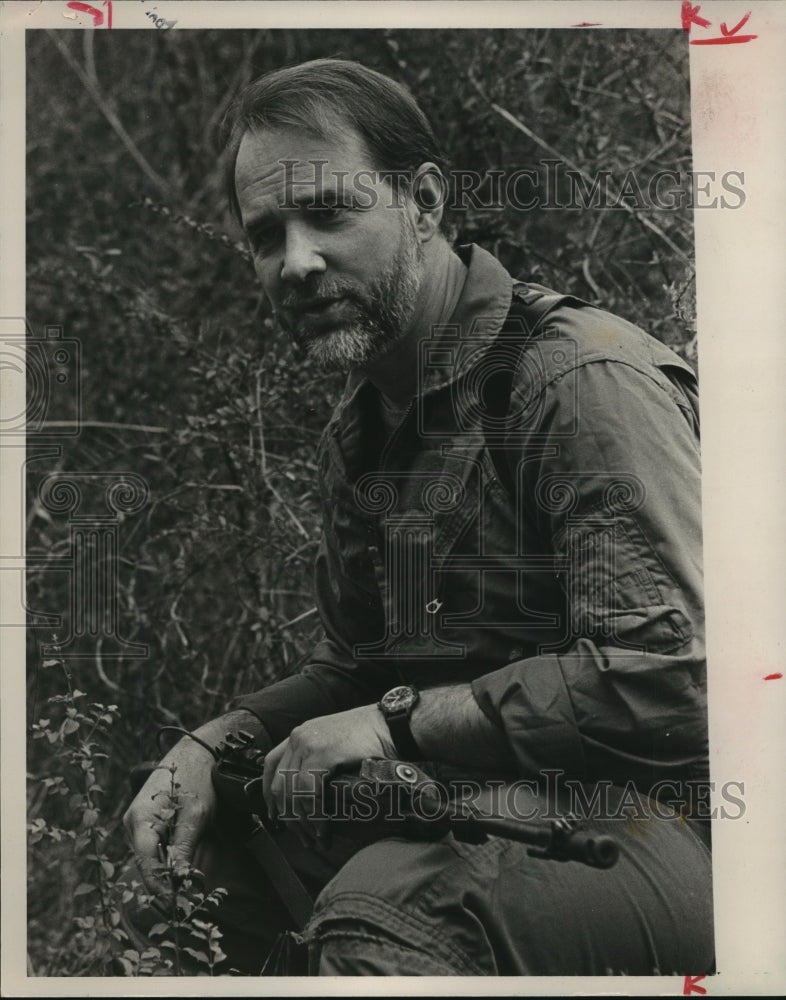1986 Press Photo Alabama-Frank Camper, runs a West Jefferson paramilitary camp. - Historic Images