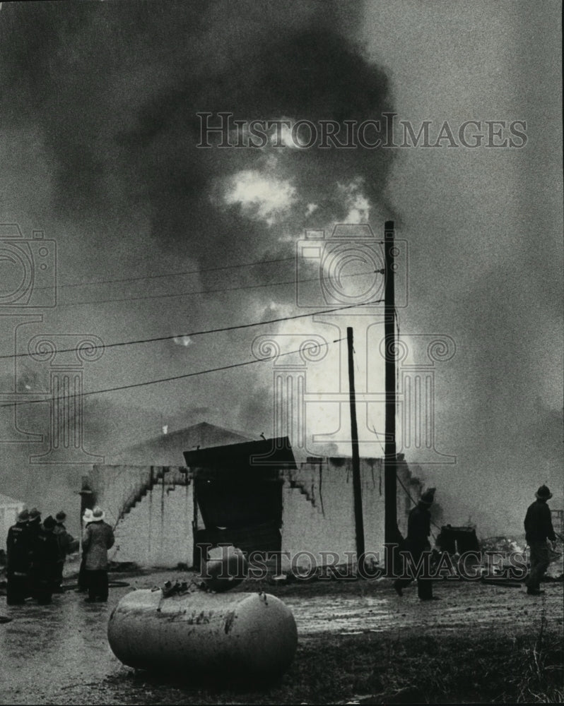 1976 Firemen Battle Blaze at Chemical Plant, Birmingham, Alabama-Historic Images