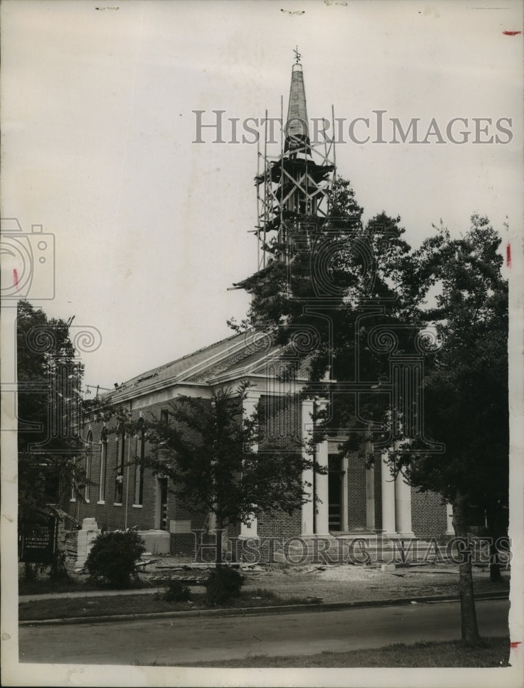 1953 Press Photo Alabama-Fairfield Methodist Church under construction. - Historic Images