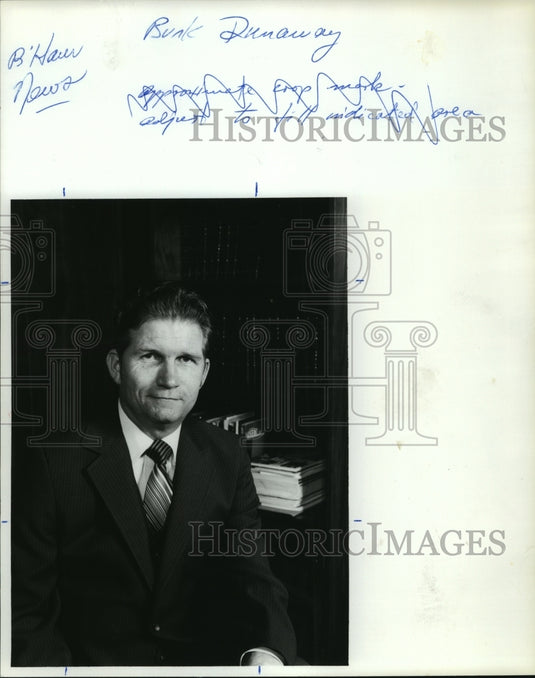 1980 Press Photo Mayor Burk Dunaway, Pelham, Alabama - abna09492 - Historic Images