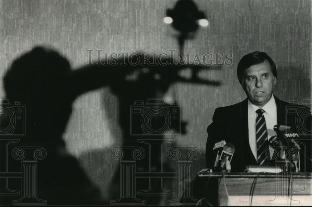 1982 Alabama-Politician, H.L. "Sonny" Callahan, at press conference.-Historic Images
