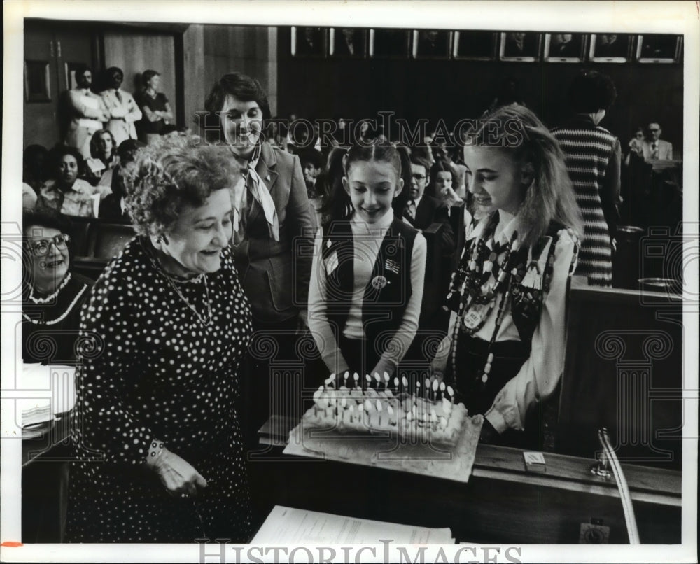 1980 Press Photo Alabama-Birmingham members celebrate Camp Fire&#39;s 70th birthday. - Historic Images