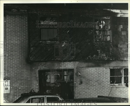 1979 Press Photo Alabama-Charred building from fire in Birmingham. - abna09827 - Historic Images