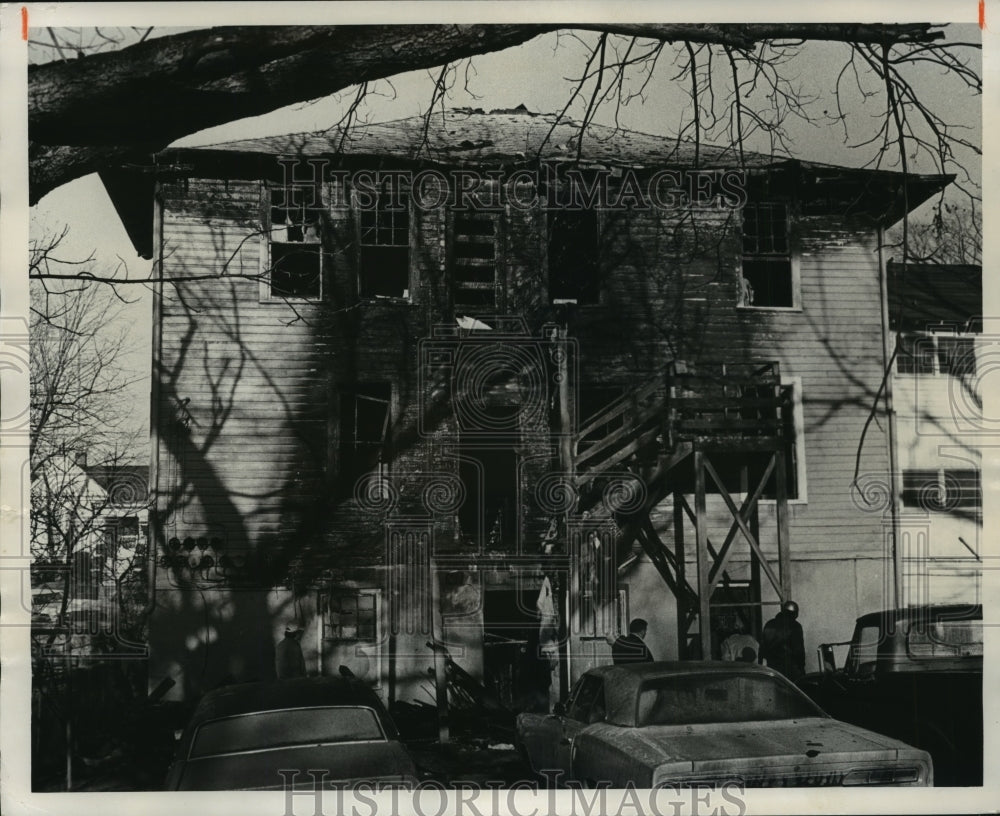 1978 Press Photo Alabama-Bessemer apartment building where four died. - Historic Images