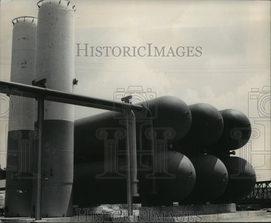 1973, Furnace Supply Tanks at U.S. Steel, Fairfield, Alabama - Historic Images
