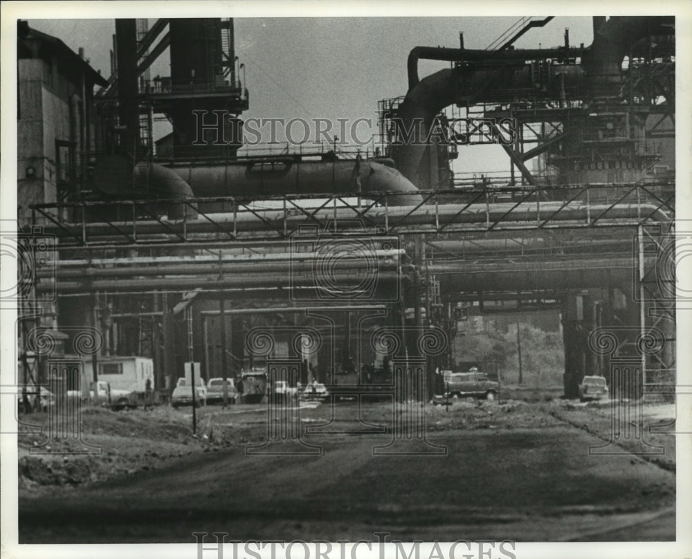 1980 Press Photo Alabama-U.S. Steel plant in Fairfield after early July fire. - Historic Images