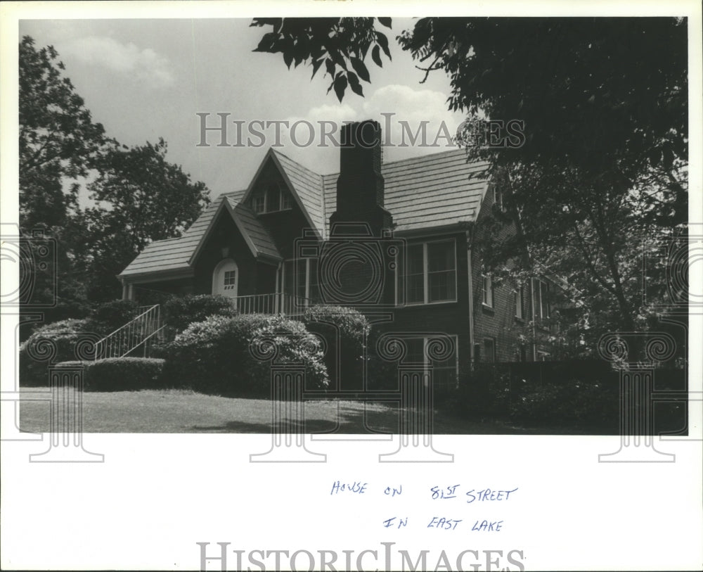 1980 Press Photo Alabama-Home on 81st Street in East Lake. - abna10088 - Historic Images