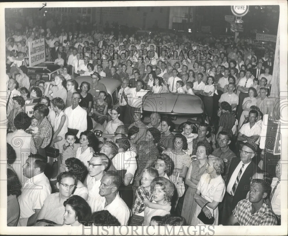 1962 Press Photo Rally for Ryan De Graffenried, Alabama Governor Candidate - Historic Images