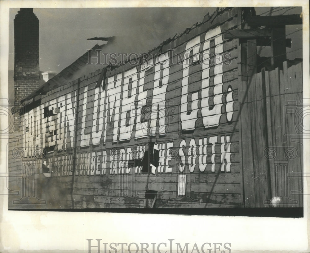 1966, Thick, Black Smoke at Grayson&#39;s Lumber Company Fire, Birmingham - Historic Images