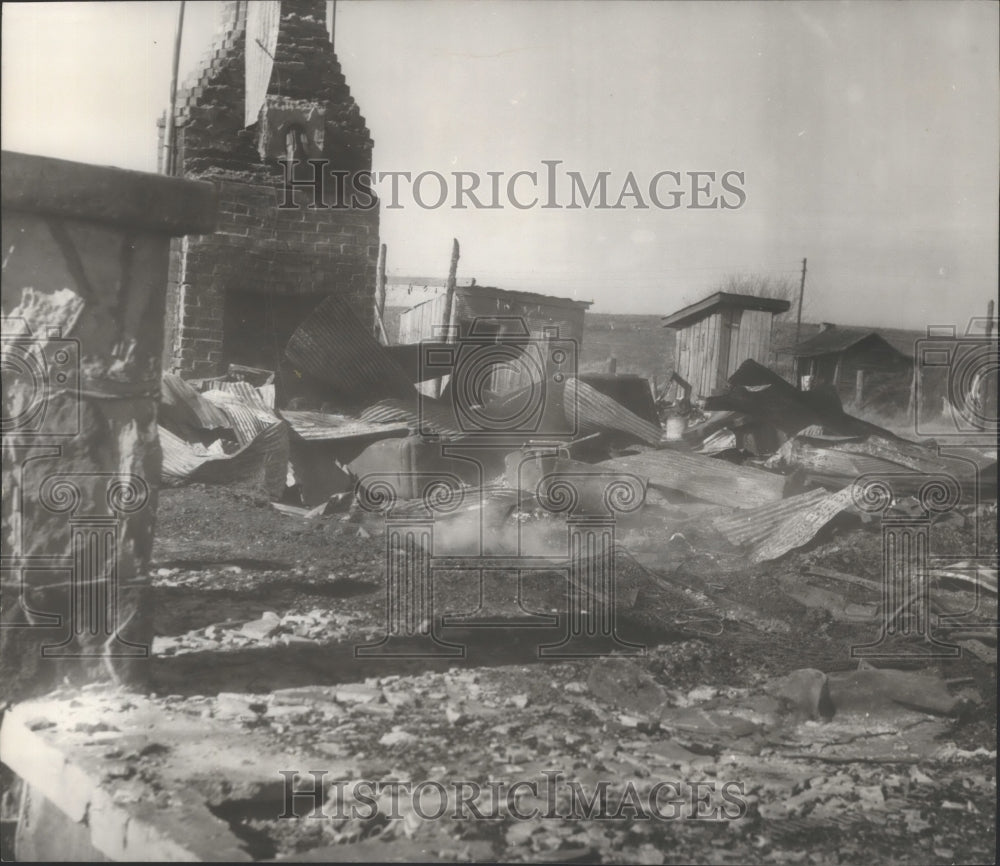 1968 Ruins of House Destroyed by Fire, Moulton, Alabama-Historic Images