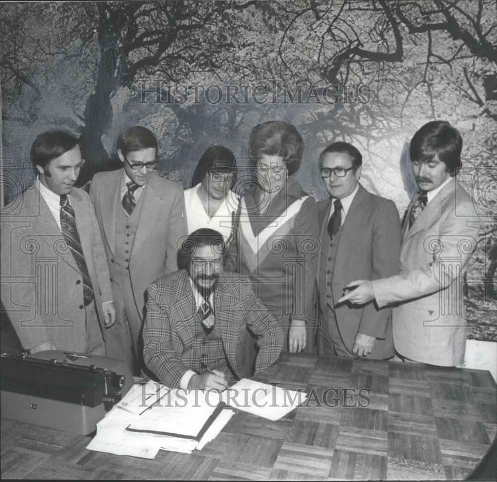 1977 Press Photo Officers,Board of Western Hills Merchants' Association, Alabama - Historic Images